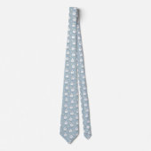 Niedliches Schaf auf trostlosen Blue Neck Tie Krawatte (Vorderseite)
