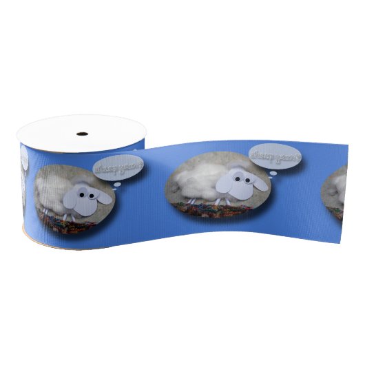 Niedliches Schaf Chinesisches Jahr Zodiac Geburtst Ripsband (Spule)