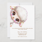 Niedliches Schaf Eid al Adha Dinner Party Einladun Einladung (Rückseite)