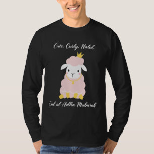 Niedliches Schaf-Eid Al Adha Mubarak für Mus T-Shirt
