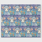 Niedliches Schaf für Kinder im Frühling Geschenkpapier (Flach)