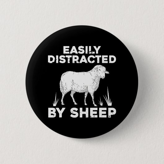 Niedliches Schaf für Lamm-Bauer Button (Vorderseite)
