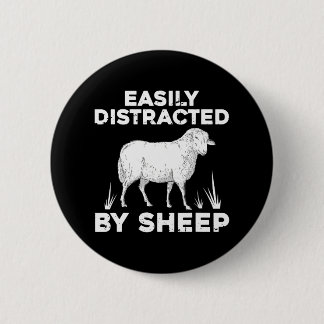 Niedliches Schaf für Lamm-Bauer Button