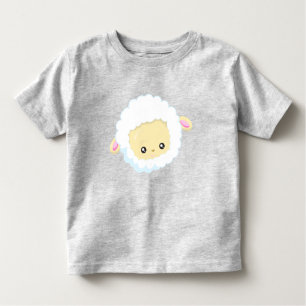 Niedliches Schaf, kleines Schaf, Babyschaf, weißes Kleinkind T-shirt