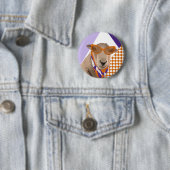Niedliches Schaf mit Brille Button (Beispiel)