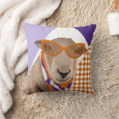 Niedliches Schaf mit Brille Kissen (Decke)