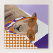 Niedliches Schaf mit Brille Puzzle (Horizontal)