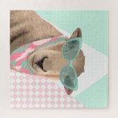 Niedliches Schaf mit Brille Puzzle (Horizontal)