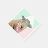 Niedliches Schaf mit Brille Serviette (Ecke)