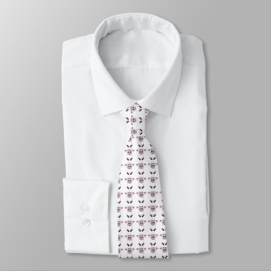 Niedliches Schaf Necktie Krawatte (Gebunden)