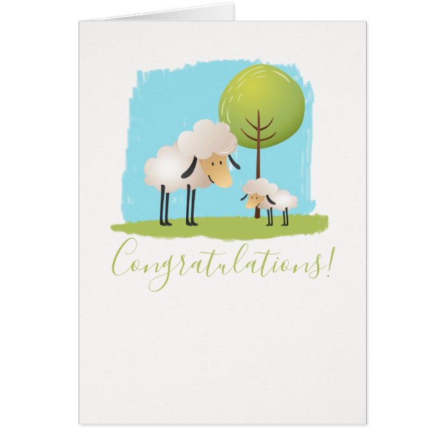 Niedliches Schaf- und Lamm-neues Baby (Vorne)