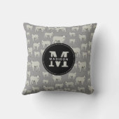 Niedliches Schaf- und Lammentenmuster Kissen (Rückseite)