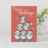 Niedliches Schaf zu Weihnachten Weihnachtsferien (Stehend Vorderseite)