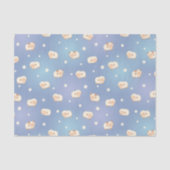 Niedliches Schafmuster auf blauem Muster Seidenpapier (Vorderseite)
