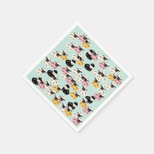 Niedliches Schafpapier Napkins Serviette (Ecke)