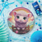 Niedliches Schafpapier Pappteller (Party)