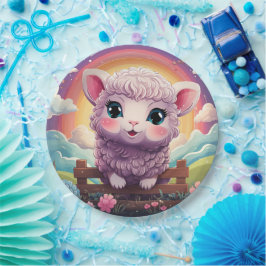 Niedliches Schafpapier Pappteller