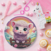 Niedliches Schafpapier Pappteller (Party)