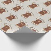 Niedliches, schaghaftes Modell der Highland-Kuh Geschenkpapier (Ecke)