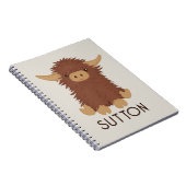 Niedliches, schaghaftes Modell der Highland-Kuh Notizblock (Rechte Seite)