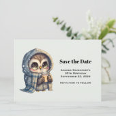 Niedliches Schale im Winter mit Kaffee Save The Date (Stehend Vorderseite)