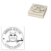 Niedliches Schalen, handgefertigt mit Liebe Gummistempel (Stempel)