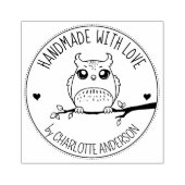 Niedliches Schalen, handgefertigt mit Liebe Gummistempel (Prägung)