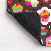 Niedliches Schalen-Kuchen-Muster Mousepad (Ecke)