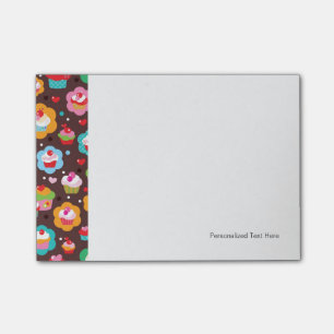 Niedliches Schalen-Kuchen-Muster Post-it Klebezettel