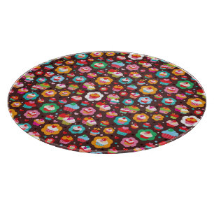 Niedliches Schalen-Kuchen-Muster Schneidebrett