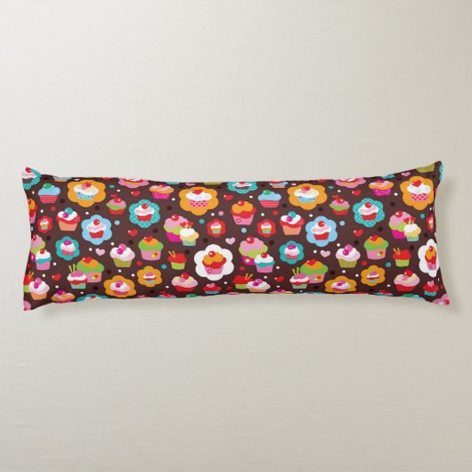 Niedliches Schalen-Kuchen-Muster Seitenschläferkissen (Rückseite)