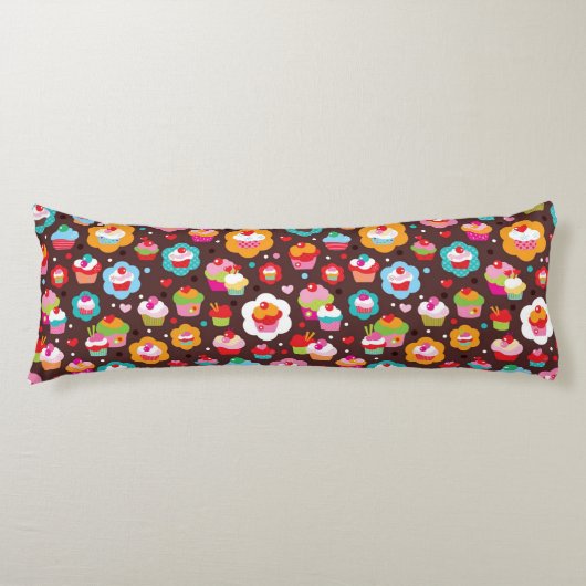 Niedliches Schalen-Kuchen-Muster Seitenschläferkissen (Vorderseite)