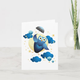 Niedliches Schälling mit Schirm Karte