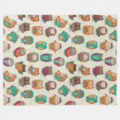 Niedliches Schälmuster Fleecedecke (Vorderseite (Horizontal))