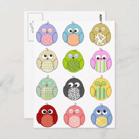 Niedliches Schälmuster Postkarte (Vorne/Hinten)