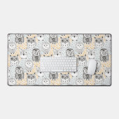 Niedliches Schälmuster Schreibtischunterlage (Tastatur & Maus)