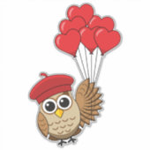 Niedliches Schellen mit Herzblasen Aufkleber (Vorderseite)