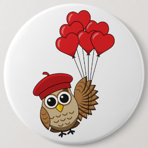 Niedliches Schellen mit Herzblasen Button