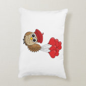 Niedliches Schellen mit Herzblasen Dekokissen (Rückseite(Vertikal))