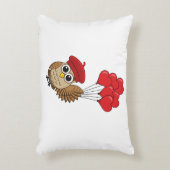 Niedliches Schellen mit Herzblasen Dekokissen (Vorderseite(Vertikal))