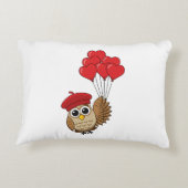 Niedliches Schellen mit Herzblasen Dekokissen (Rückseite)