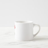 Niedliches Schellen mit Herzblasen Espressotasse (Rechts)