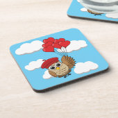 Niedliches Schellen mit Herzblasen Getränkeuntersetzer (Linke Seite)