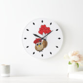 Niedliches Schellen mit Herzblasen Große Wanduhr (Zuhause)