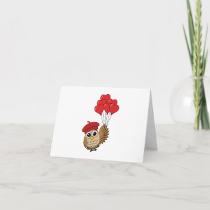 Niedliches Schellen mit Herzblasen Karte