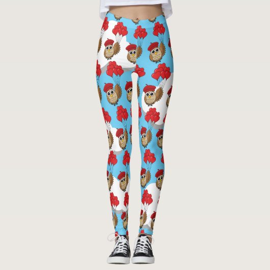 Niedliches Schellen mit Herzblasen Leggings (Vorderseite)