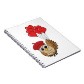 Niedliches Schellen mit Herzblasen Notizblock (Rechte Seite)