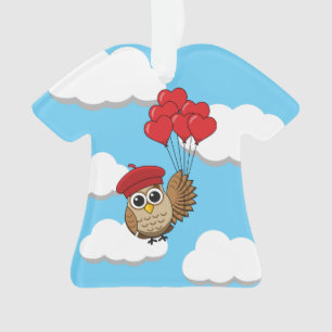 Niedliches Schellen mit Herzblasen Ornament