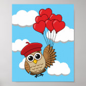 Niedliches Schellen mit Herzblasen Poster (Vorne)