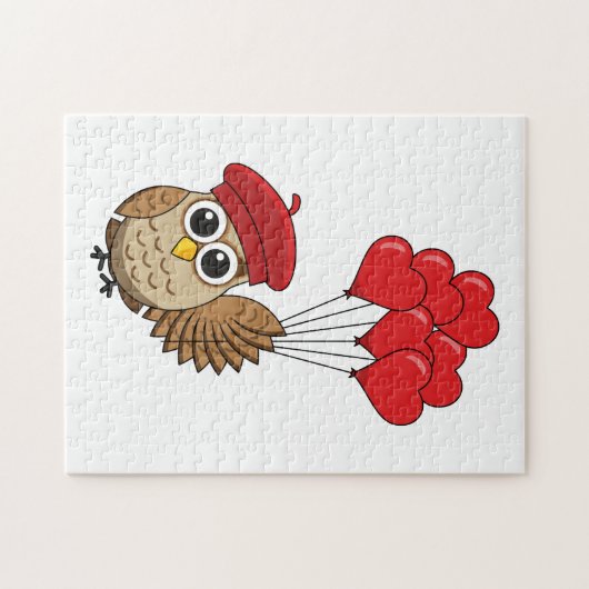 Niedliches Schellen mit Herzblasen Puzzle (Horizontal)